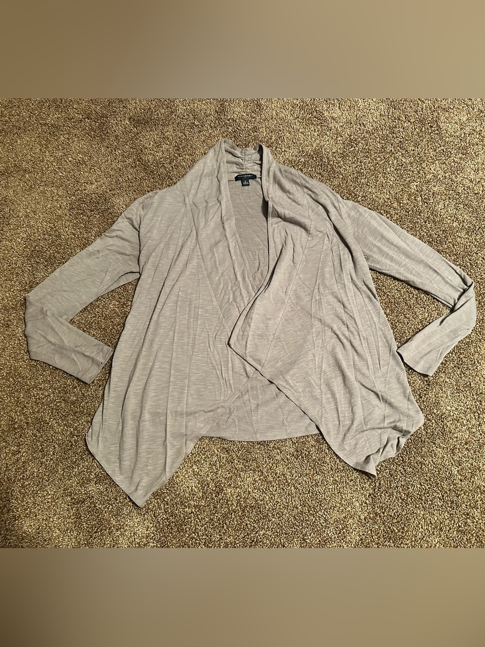 Banana Republic Taupe Open-Front Draped Cardigan size Medium